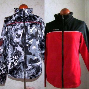 REVERSIBLE CAMO JACKET to RED FLEECE XL 18-20,  ZERO X POSUR ZIP FRONT w POCKETS